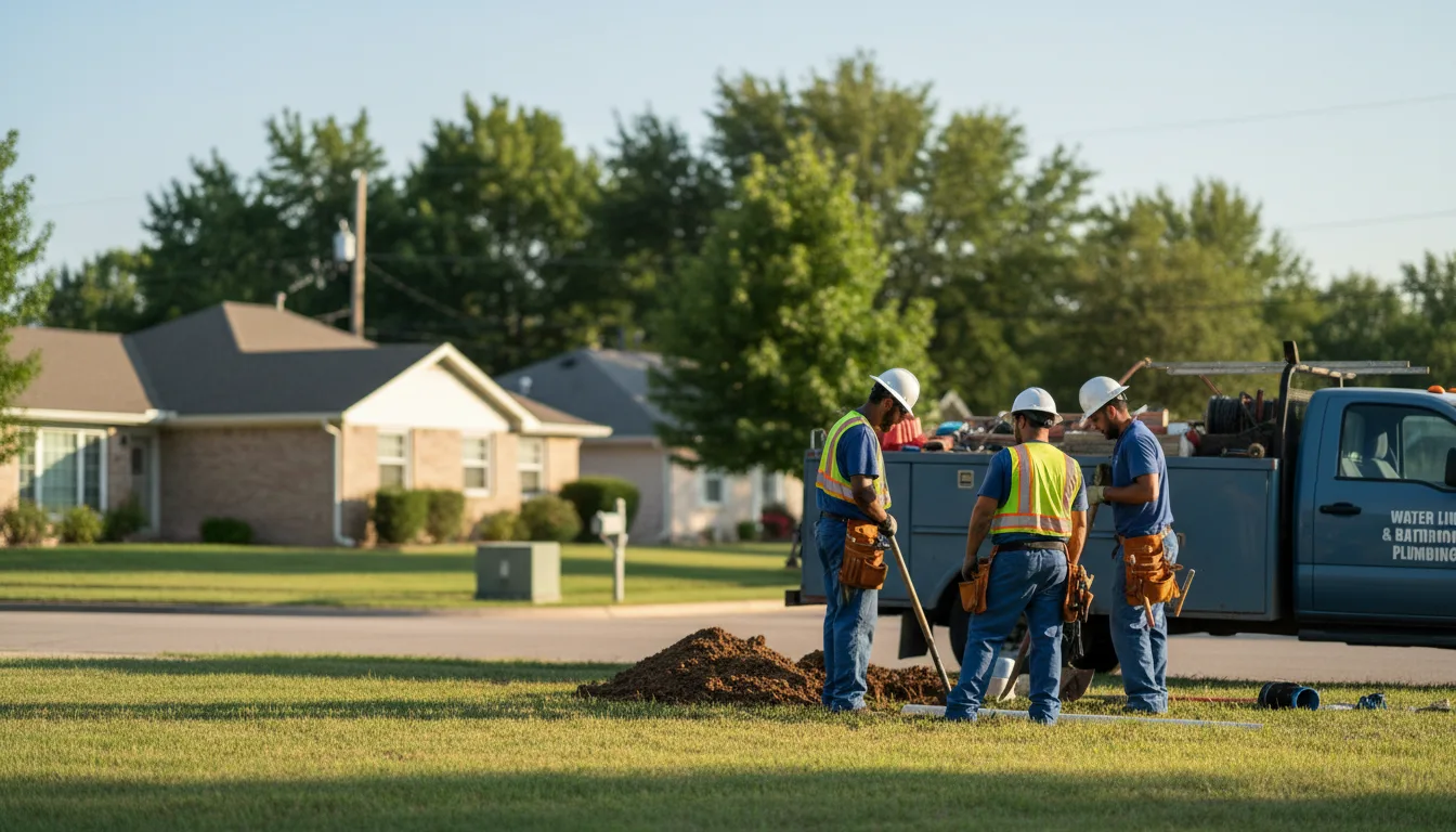 Residential water line and bathroom plumbing service in Henderson, MN